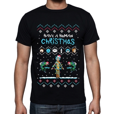 Мъжка тениска RICK AND MORTY - HAVE A HUMAN CHRISTMAS Мъжка тениска RICK AND MORTY - HAVE A HUMAN CHRISTMAS
